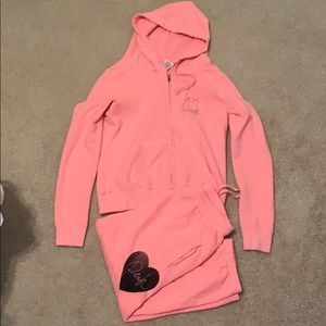 Victoria Secret Pink zip up hoodie & sweatpants